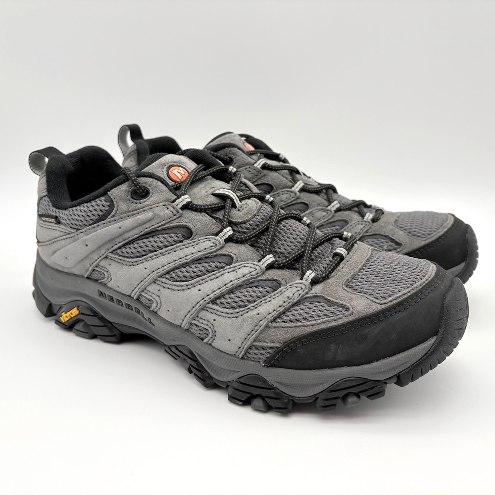 Merrell Moab 3 Waterproof Hiking Shoes Mens Size 10.5 Granite Suede Mesh Lace Up